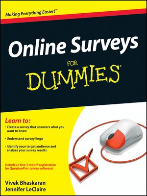 cover image of Online Surveys For Dummies